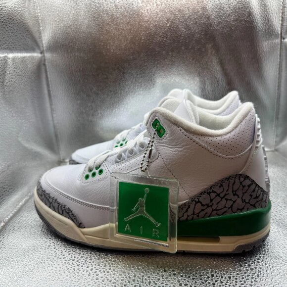 Size 6.5W/G5Y Air Jordan 3 Retro White Red Lucky Green Athletic Shoes CK9246-136 - Picture 4 of 8